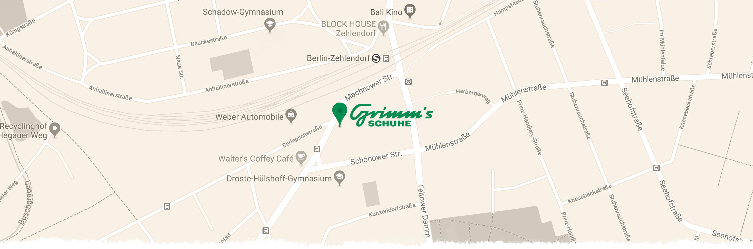 Grimms Schuhe Berlin Standort Karte